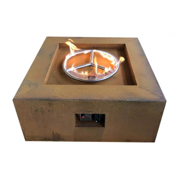 Corten Steel Garden Gas Fire Pits SUS304 Natural Gas Fire Table