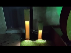 Rustic red Corten Steel Outdoor Lights Box Metal Outdoor Lamp  10Watt