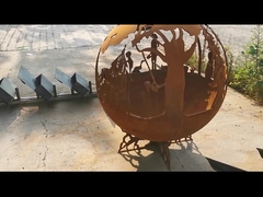 Rustic Red Or Customized Camping Fire Pit Ball -Portable,Rust-Proof & Easy To Assemble