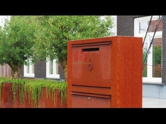Metal Letter Box Corten Steel Garden Sculpture post box For Outdoor Spaces