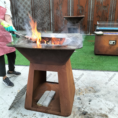 Corten Steel Fire Pit BBQ Fiq Xl Outdoor Corten Steel BBQ Grill