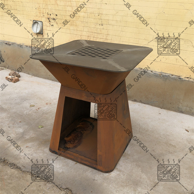 Commercial Charcoal Corten Steel BBQ Grill for Backyard