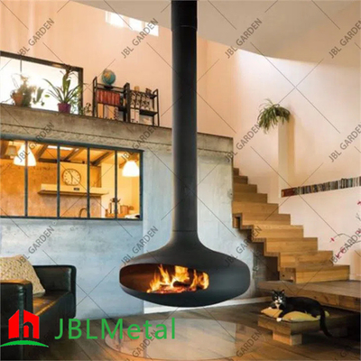 Hanging Ceiling Suspended Fireplace Wall Mount Metal Fireplace