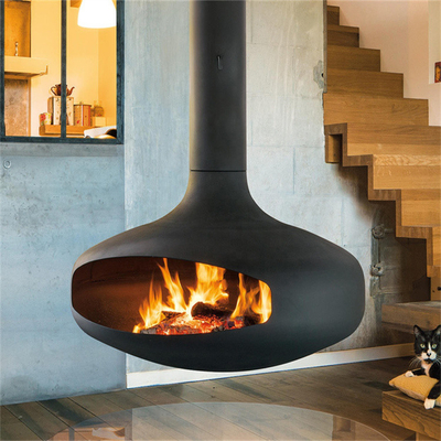 Hotel And Indoor Rotating Suspended Fireplace Hanging