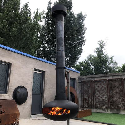 Diameter 100cm Hanging Wood Burning Stove Suspended Fire Place Carbon Steel