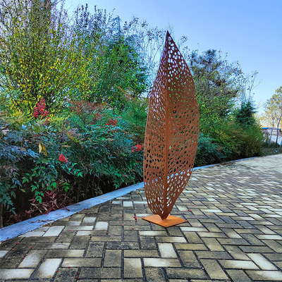 Abstract 0.3m Modern Metal Garden Sculptures 5.1ft Corten Art