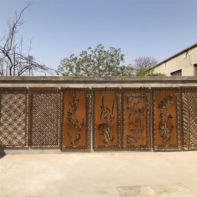 Corten Metal Decorative Panels 900mm Decorative Garden Screen