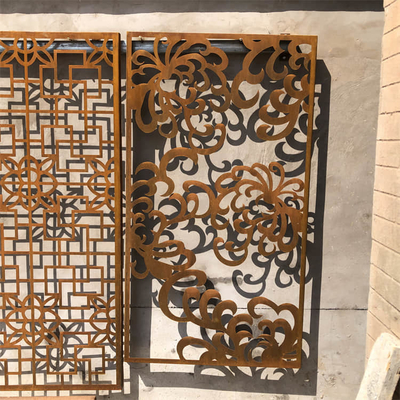 900mm Corten Decorative Metal Fence Panels 3mm Laser Cut Metal Screens