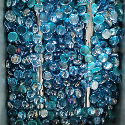 Aquariums Reflective Fire Glass Beads Gas Fireplace Decor