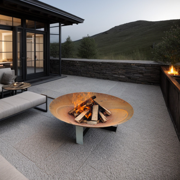 6mm Outdoor Steel Fireplace Cauldron Fire Pit Corten Steel Brazier