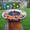 Customized Large Fire Pit Table Garden Decor Steel BBQ Grill