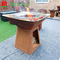 Wood Fuel BBQ Corten Steel Grill Rusty red Color