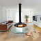 Hotel And Indoor Rotating Suspended Fireplace Hanging