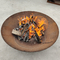 Bbq Outdoor Wood Burning Brazier Fire Pit Corten Steel