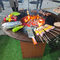 CE Wood Fuel Steel BBQ Grill Outdoor Barbecue Grill 500*500*1000mm