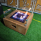Square Garden Gas Fire Pits 800*800*400mm Rusty Corten Steel Bbq Grill ISO9001