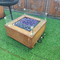 Square Garden Gas Fire Pits 800*800*400mm Rusty Corten Steel Bbq Grill ISO9001