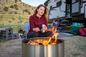 SS304 charcoal  brazier stove smokeless portable camping fire pit 1mm Thickness