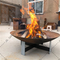 600mm Corten Steel Square Patio Fire Pit Outdoor Propane Fire Pit 6mm thick