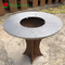 Round Charcoal Wood Burning Corten Steel Bbq Grill D800mm weather proof