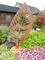 CE Stainless Steel Abstract Feather Sculpture Outdoor Garden Sculptures  Rustic Red
