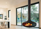 60m2 Suspended Wood Fireplace 0.6m Ceiling Mounted Fireplace