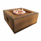 ISO Garden Gas Fire Pits 1200mm Outdoor Dining Table With Fire Pit