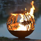 120cm Corten Steel Fire Pits 800mm Sphere Firepit Decoration