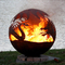 ISO9001 Steel Fire Pits 4.9ft Sphere Fire Pit  Corten Steel