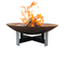 Rustic Red 150cm Corten Steel Fire Pit Bowl Wood Burning 1.5m