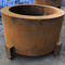 ISO9001 Corten Steel Round Fire Pit 600mm Portable Steel Fire Pits