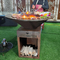 Garden Charcoal ISO9001 Steel BBQ Grill Corten D 1000mm For 40 People