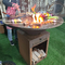 Rusty  Corten Steel Grill 3.4ft Wood Burning Barbecue Pits