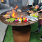 Corten Steel BBQ Grill 19 Inch Camping Commercial