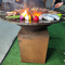 Corten Steel BBQ Grill 19 Inch Camping Commercial