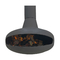 Black ISO9001 Wood Burning Fire Pits 800mm Suspended Wood Burner